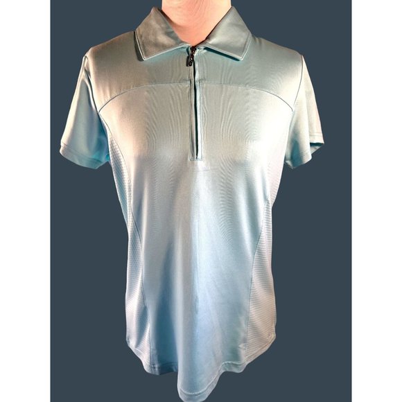 Izod Tops - Izod XFG Golf 3/4 Zip Turquoise Women Shirt Size Medium